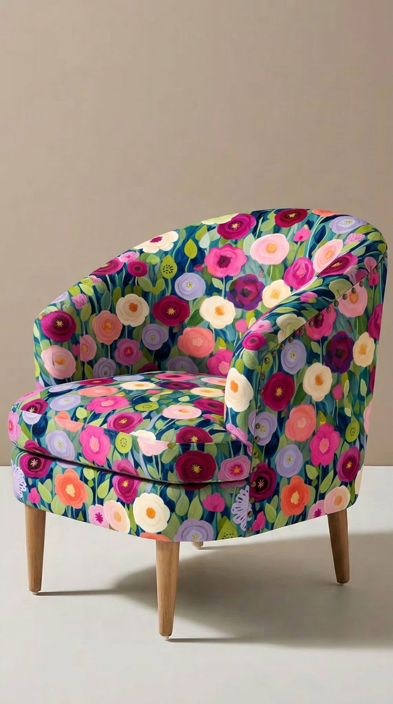 FS090 Flower Garden Printed Fabric