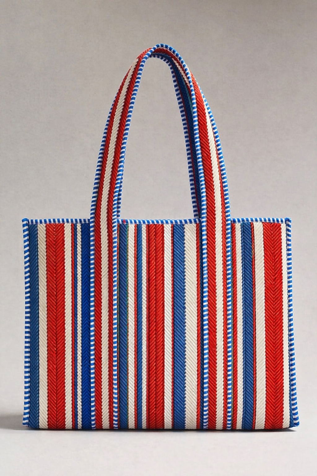 FS061 Red White Blue Embroidery Effect Striped Seamless Pattern JPG