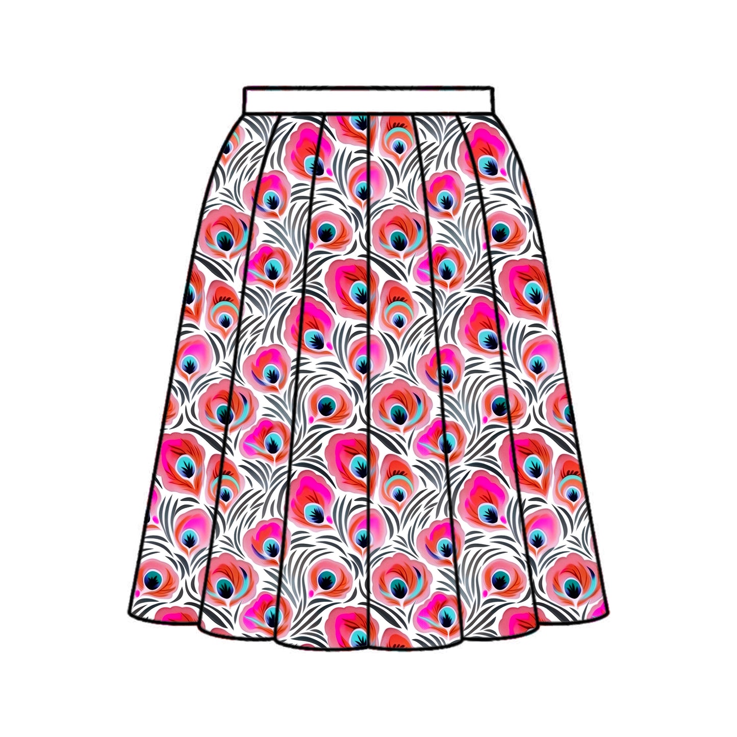 FS012 Exotic Pink Peacock Cotton Printed Fabric
