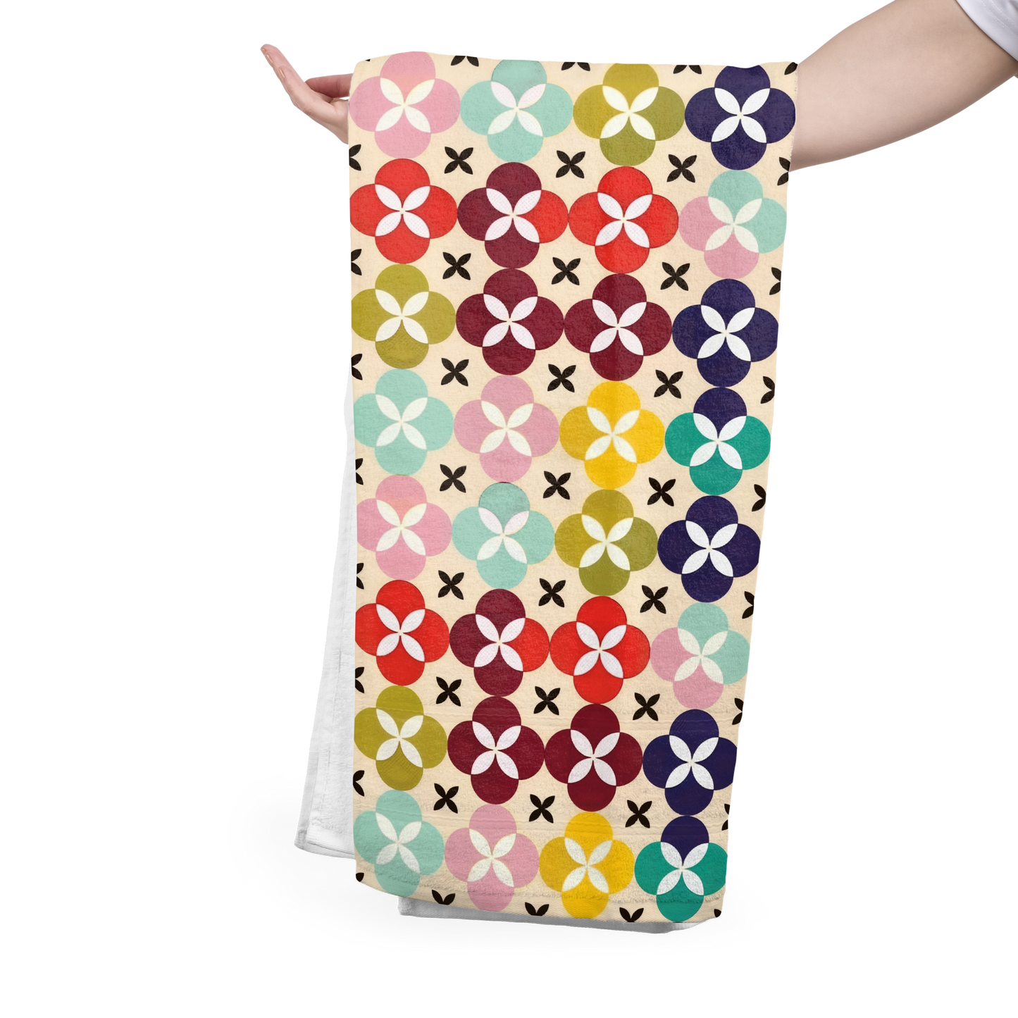 FS083 Multcolours Geometric Cotton Printed Fabric