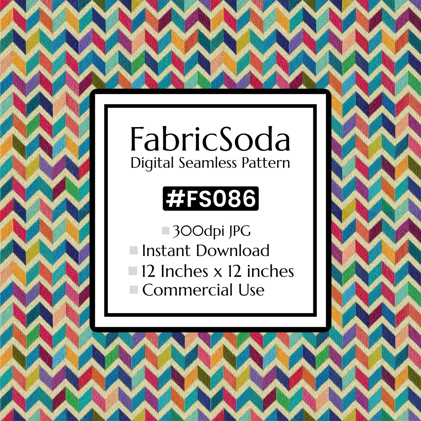 FS086 Multi Colours Geometric Seamless Pattern JPG