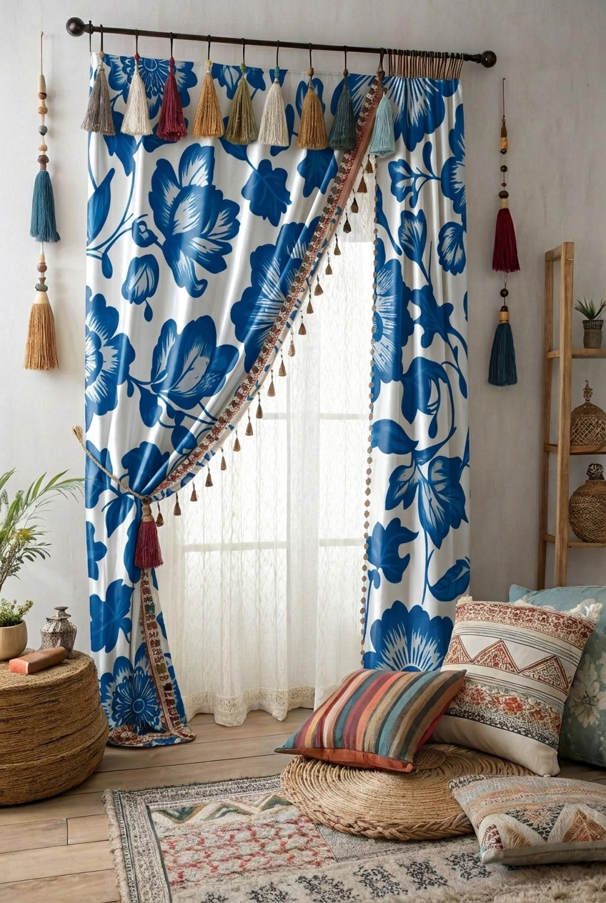 FS104 Blue and White Porcelain Seamless Pattern 