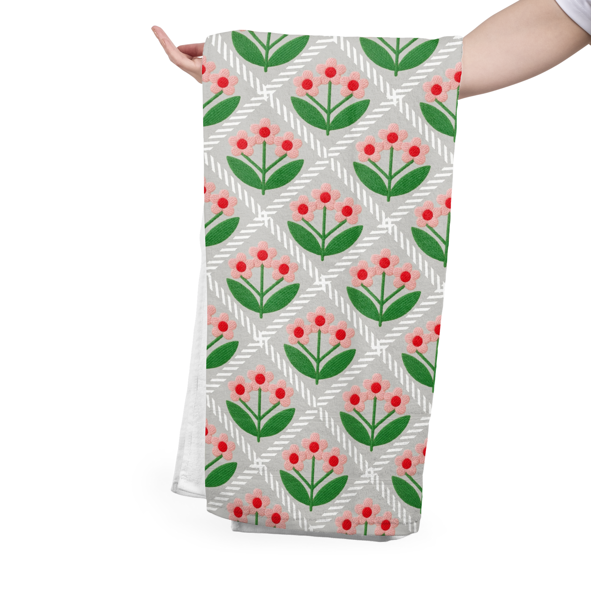 FS060 Embroidery Effect Floral Seamless Pattern JPG PNG