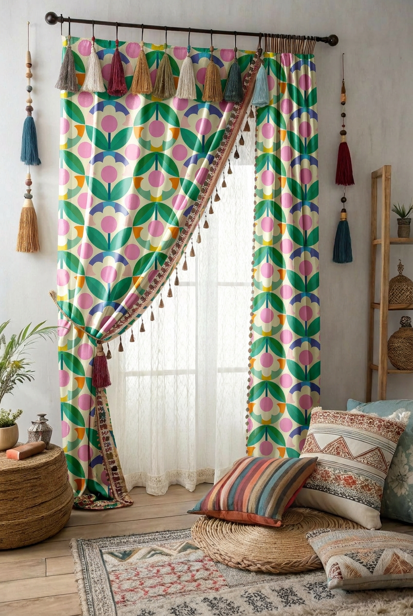 FS015 Green Geometric Seamless Pattern 