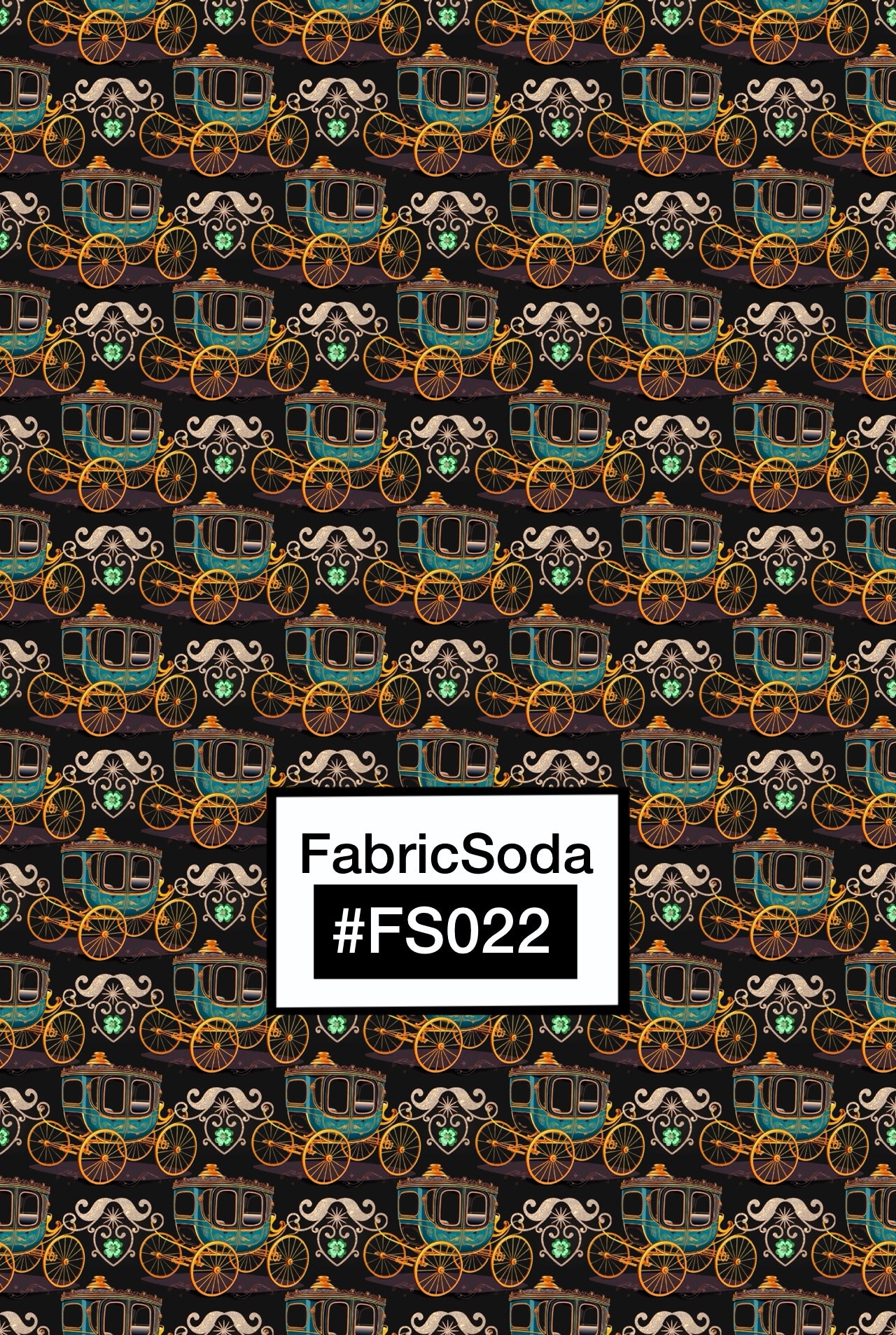 FS022 Brown Carriage Seamless Pattern