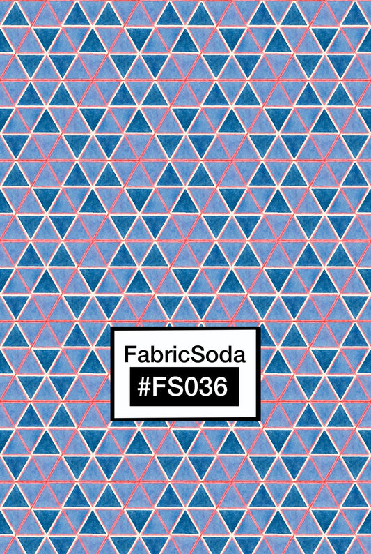 FS036 Purple Triangle Printed Fabric