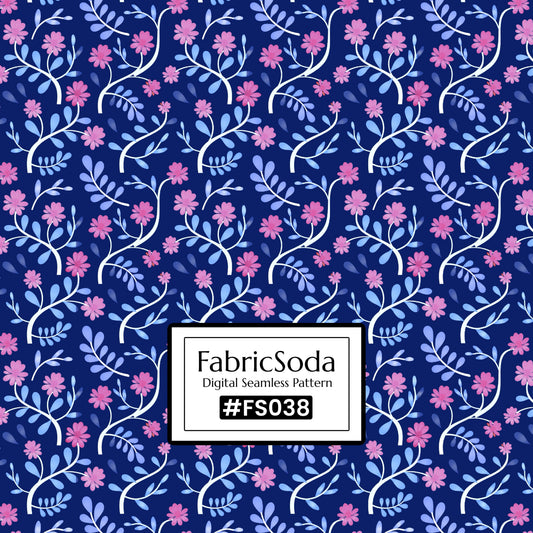 FS038 Purple Floral Seamless Pattern JPG