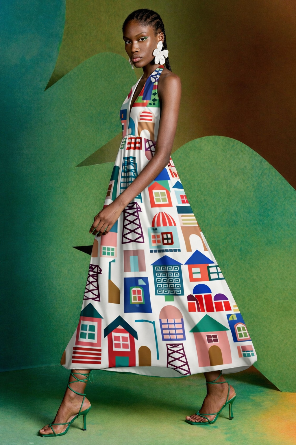 FS042 Cartoon House Seamless Pattern JPG PNG