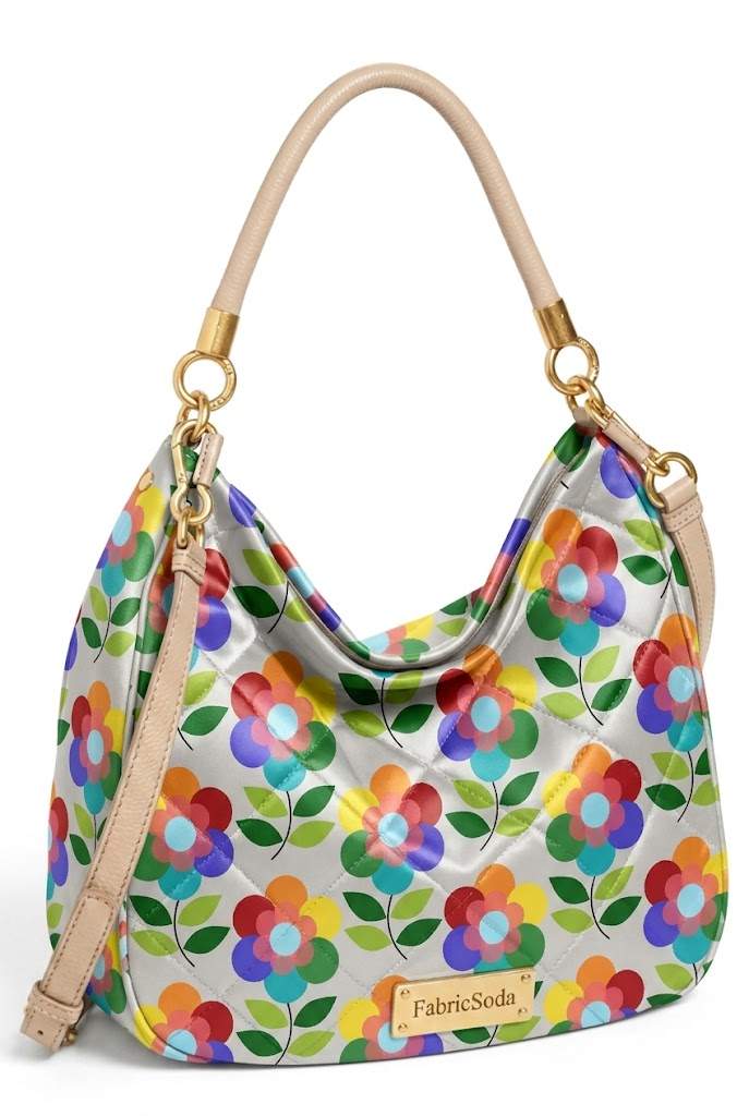 FS051 Rainbow Flower Printed Fabric