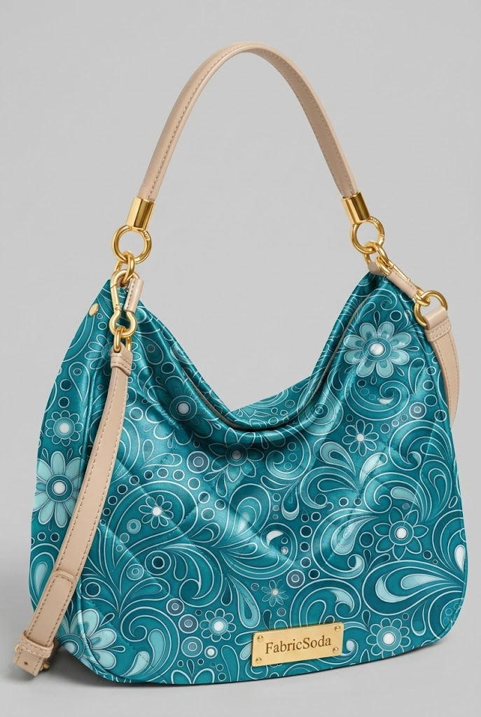 FS055 Teal Green Paisley Seamless Pattern