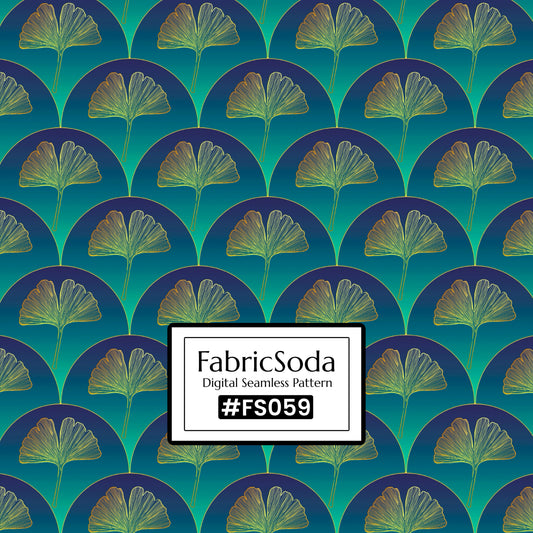 FS059 Dandelion Green Floral Pattern JPG