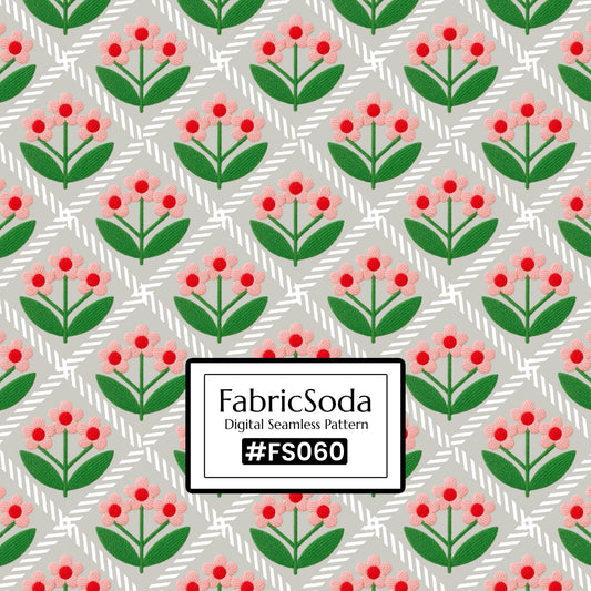 FS060 Embroidery Effect Floral Seamless Pattern JPG PNG