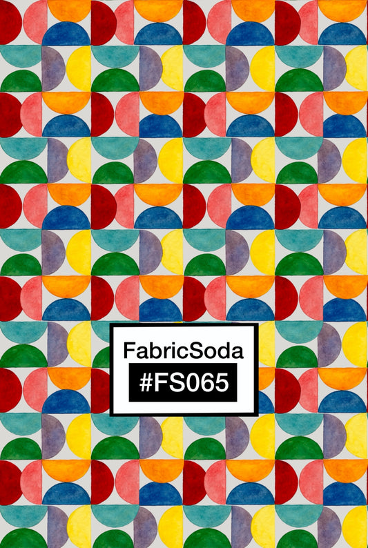 FS065 Colourful Geometric Printed Fabric