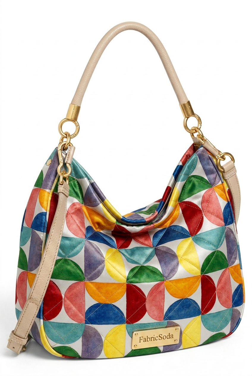FS065 Colourful Geometric Printed Fabric