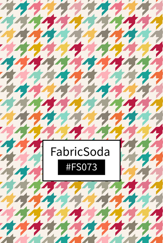 FS073 Multicolour Houndstooth Fabric