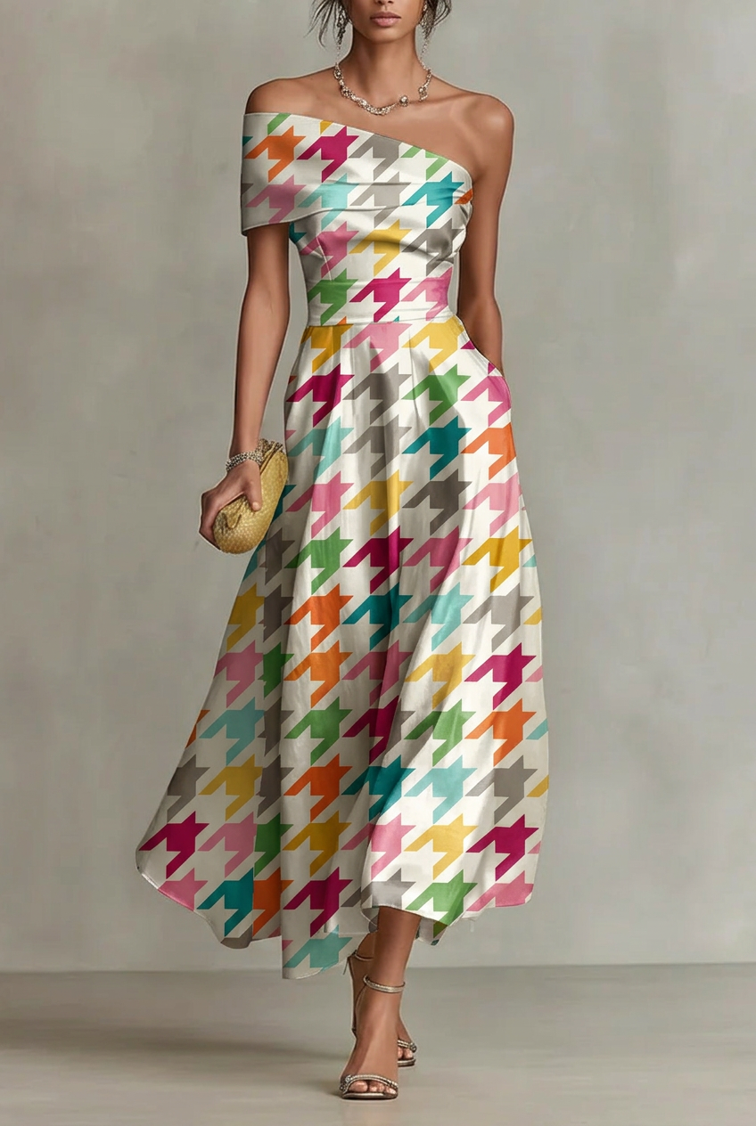 FS073 Colourful Houndstooth Seamless Pattern
