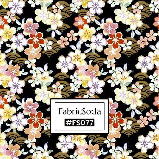 FS077 Japanese Style Floral Printed Fabric
