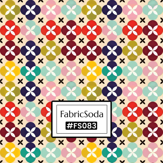 FS083 Multicolours Geometric Printed Fabric