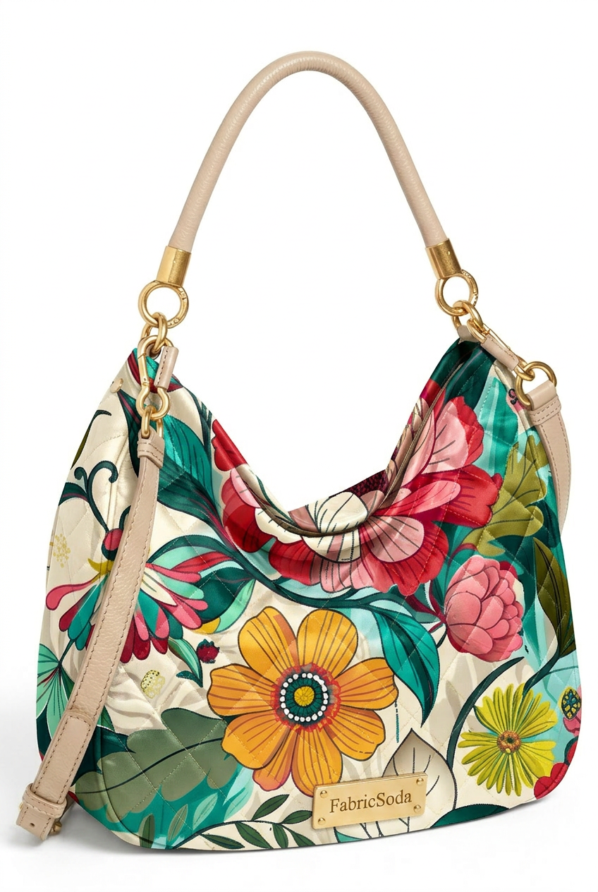FS086 Colourful Flower Printed Fabric