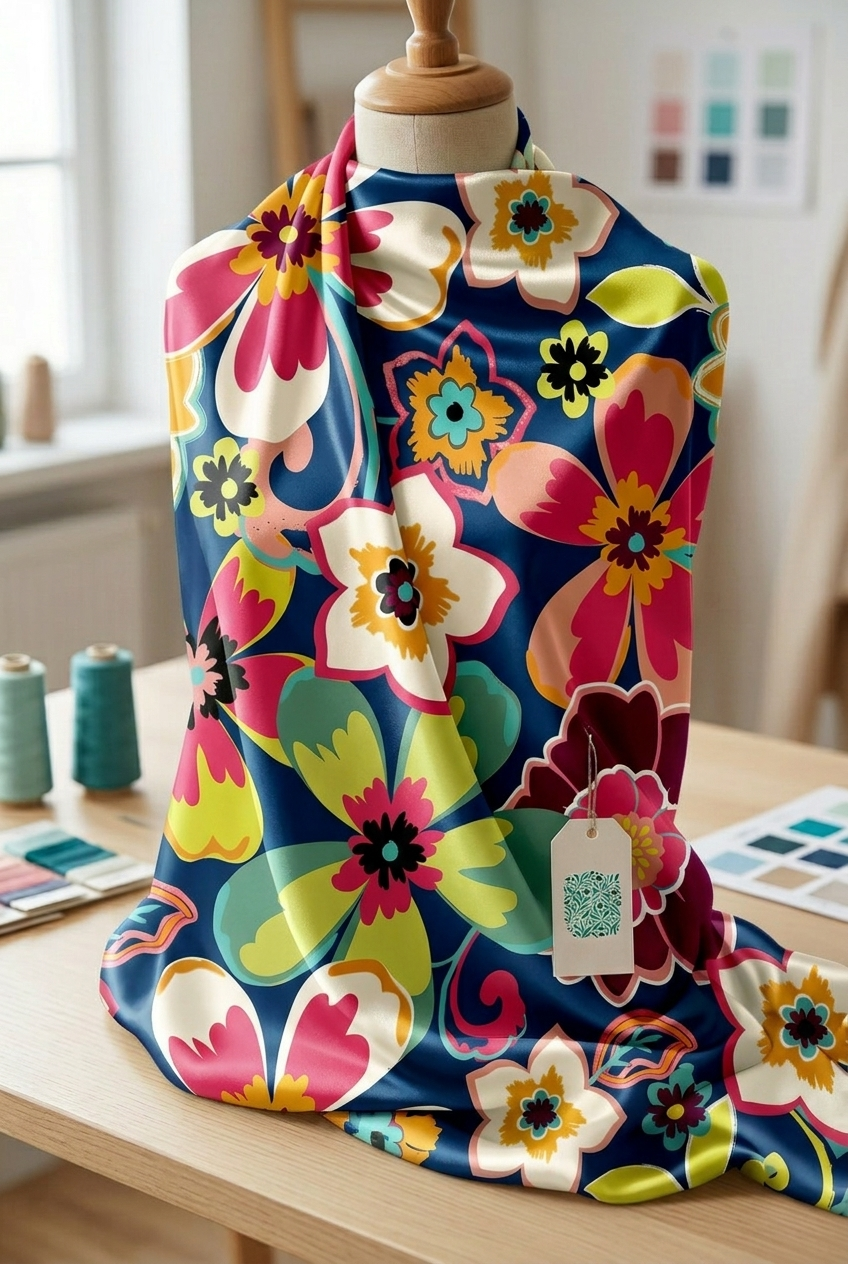 FS088 Colourful Blooming Flowers Seamless Pattern