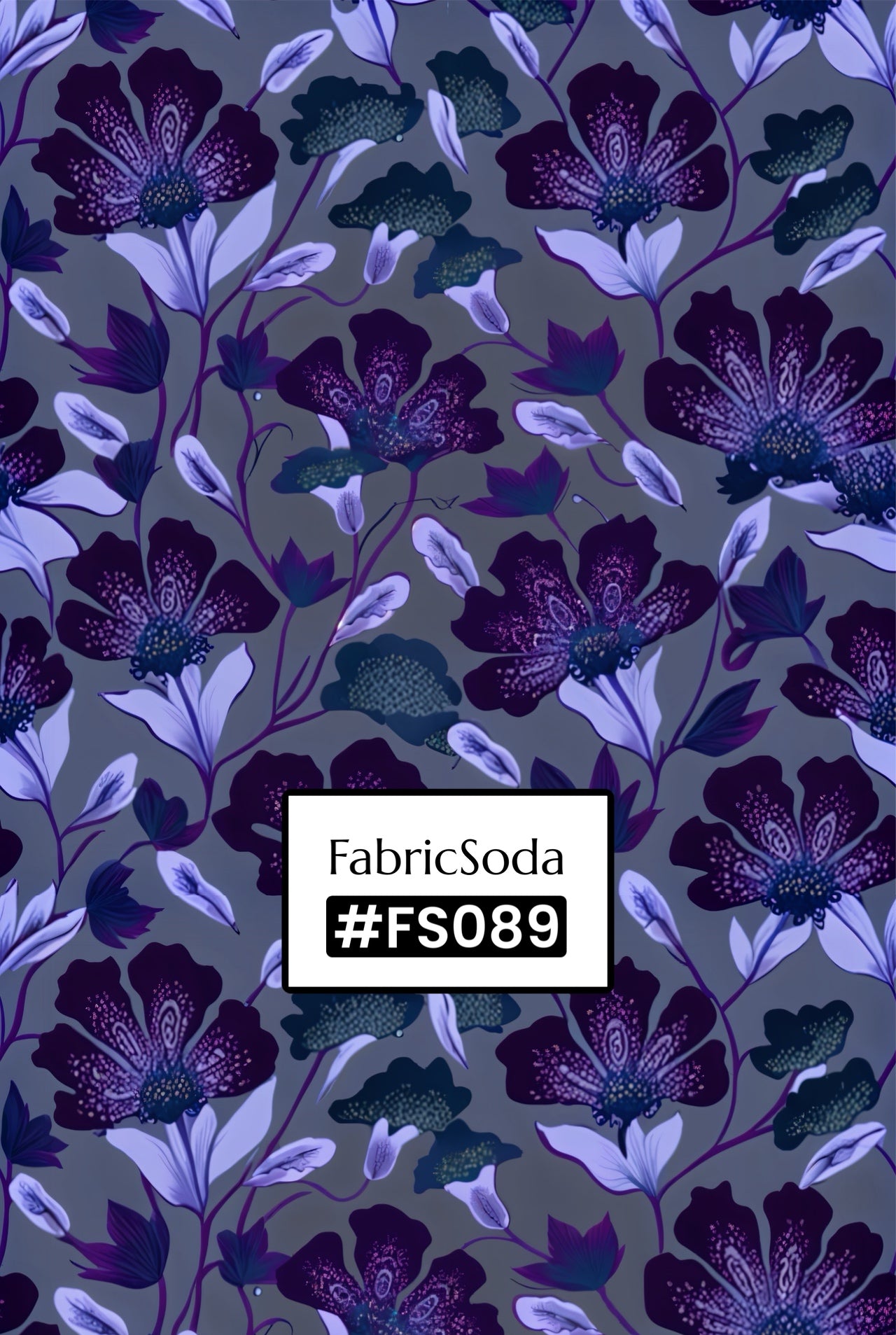 FS089 Violet Garden Floral Fabric