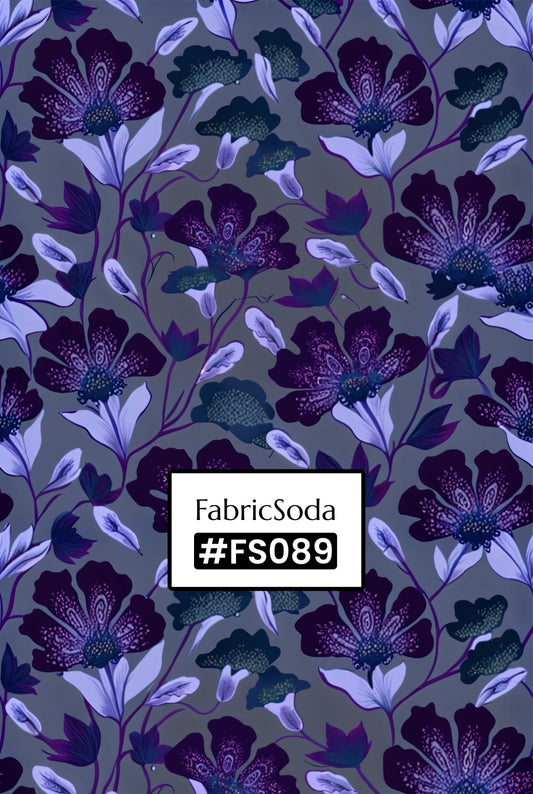 FS089 Violet Garden Floral Fabric