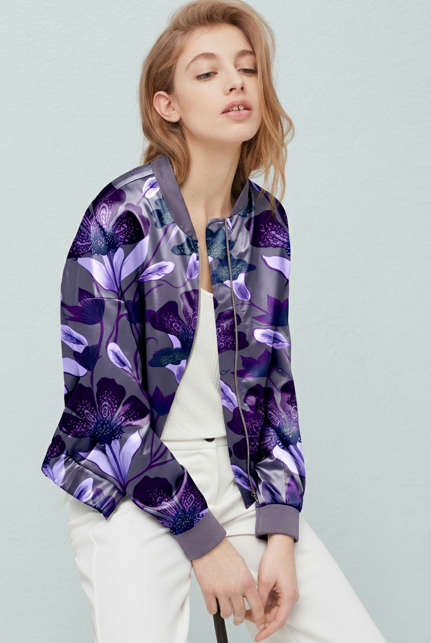 FS089 Violet Garden Printed Fabric