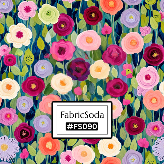 FS090 Flower Garden Printed Fabric