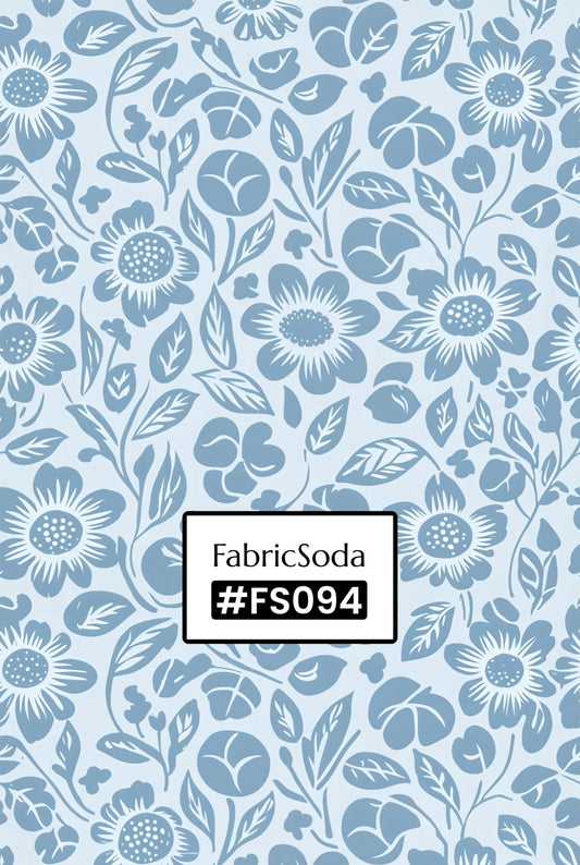 FS094 Light Blue Floral Fabric