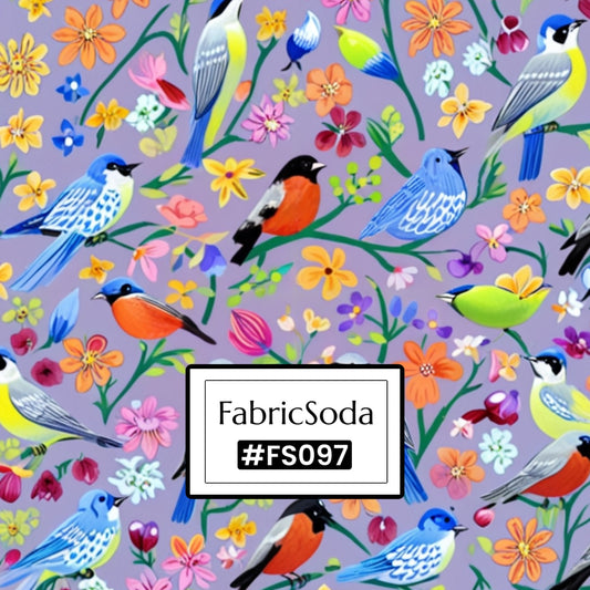 Vibrant Birds Floral Seamless Pattern PNG, Animal pattern.