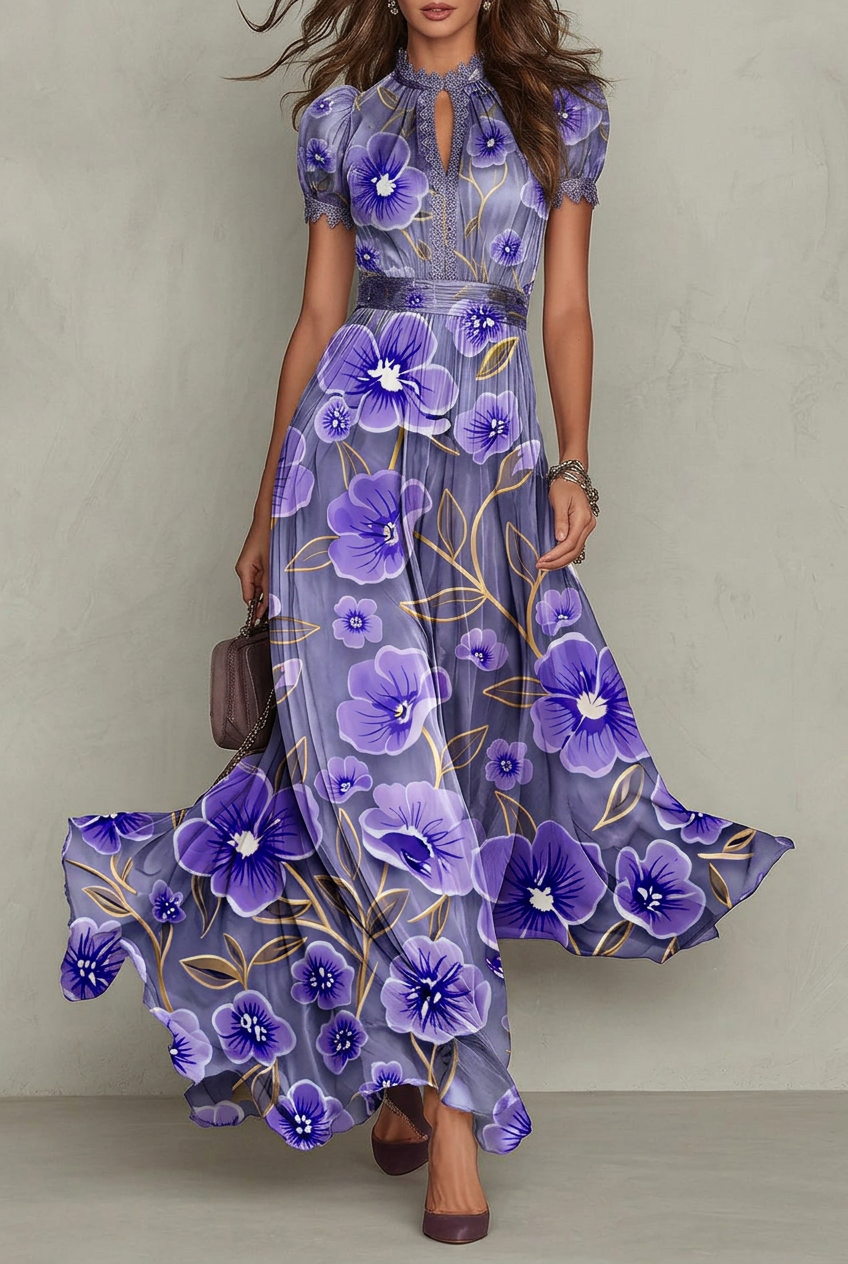 FS111 Fancy Purple Floral Seamless Pattern