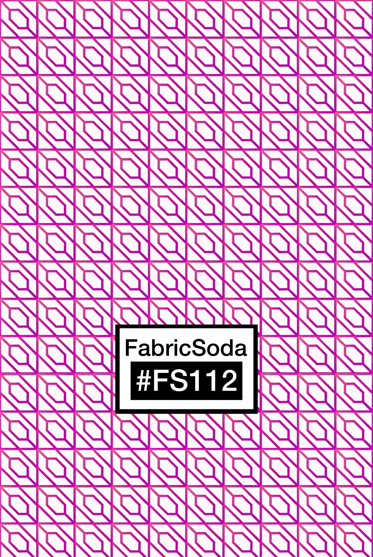FS112 Pink Geometric Printed Fabric