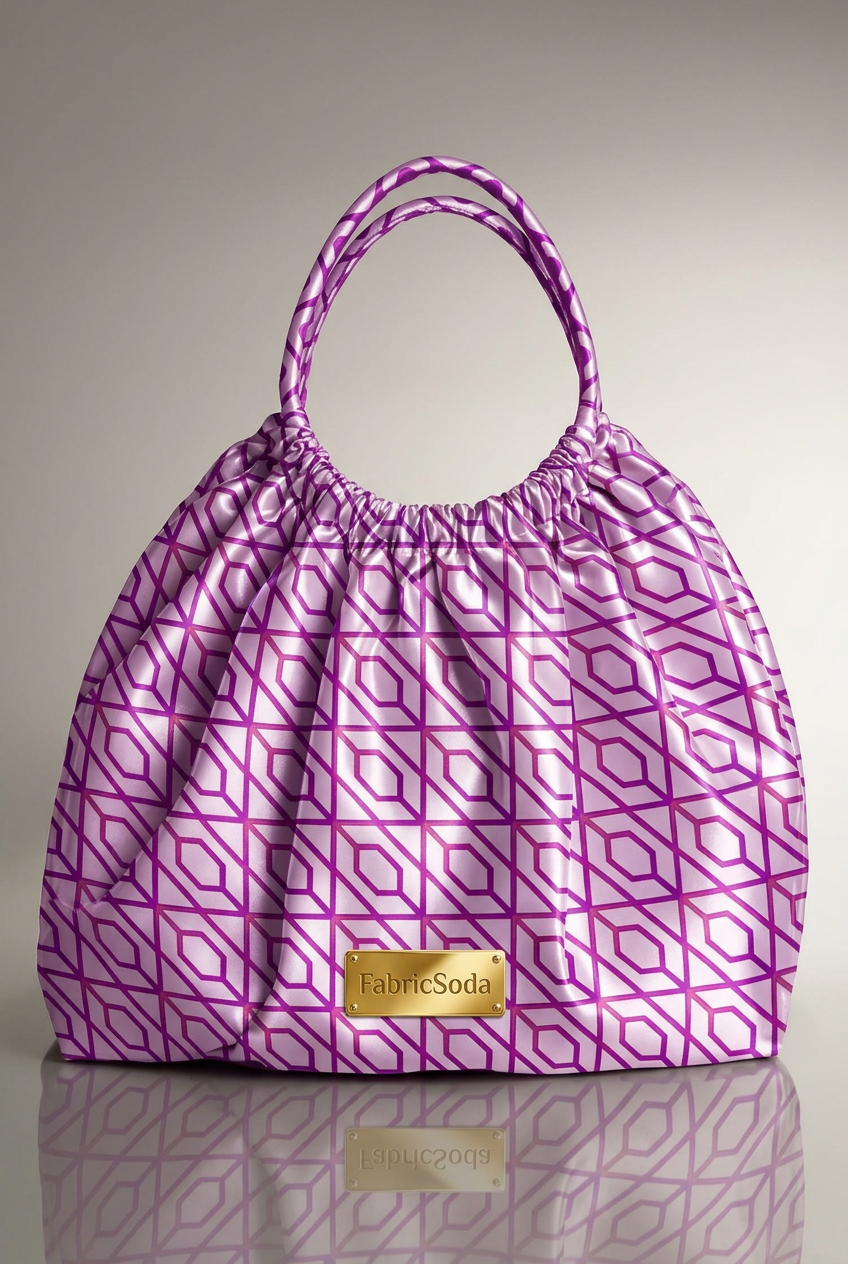 FS112 Pink Geometric Printed Fabric