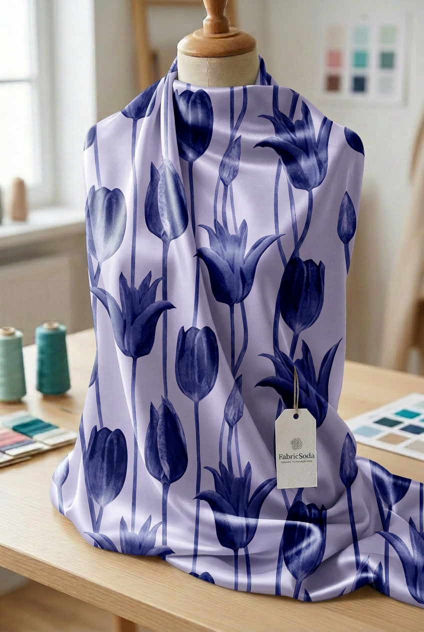FS113 Purple Floral Seamless Pattern