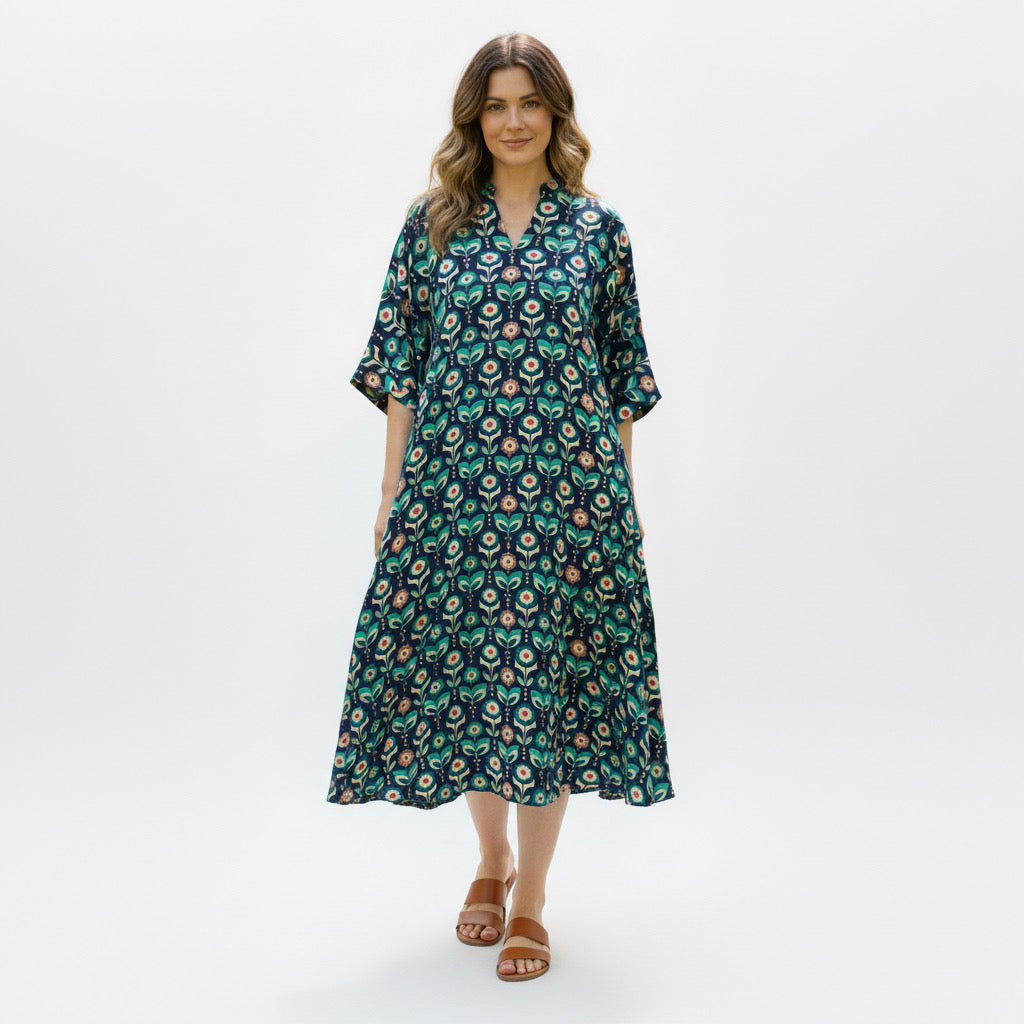 FS082 Teal Geometric Seamless Pattern JPG