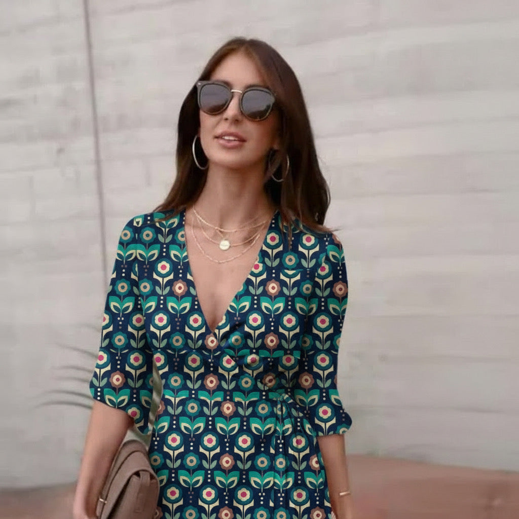 FS082 Teal Geometric Seamless Pattern JPG