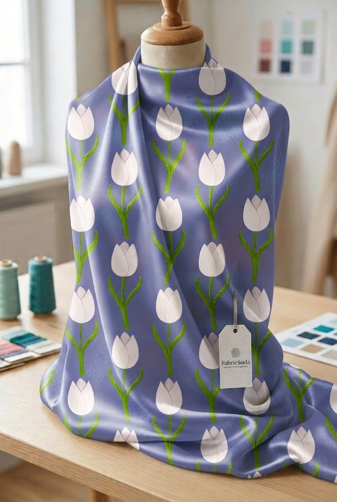 FS064 Tulip in Purple Floral Seamless Pattern
