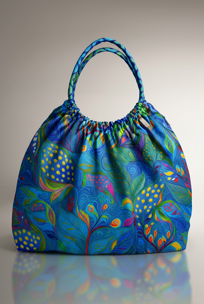 FS072 Blue Abstract Floral Seamless Pattern