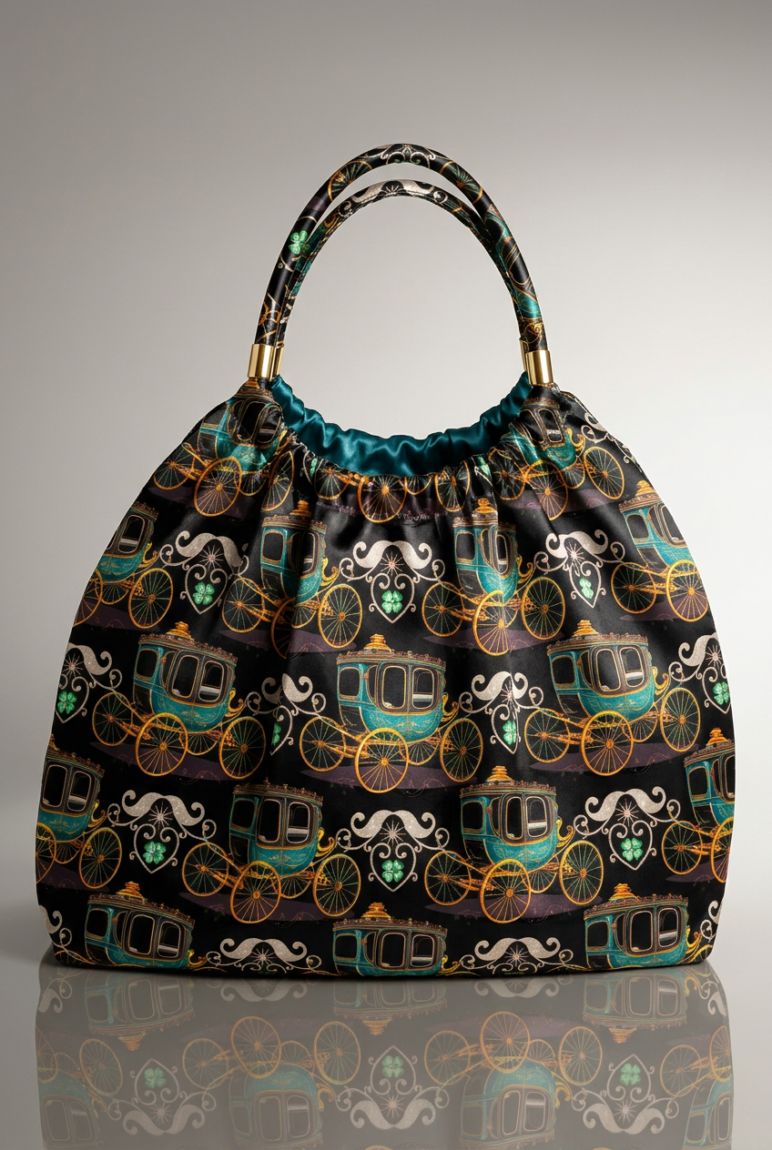 FS022 Brown Carriage Seamless Pattern