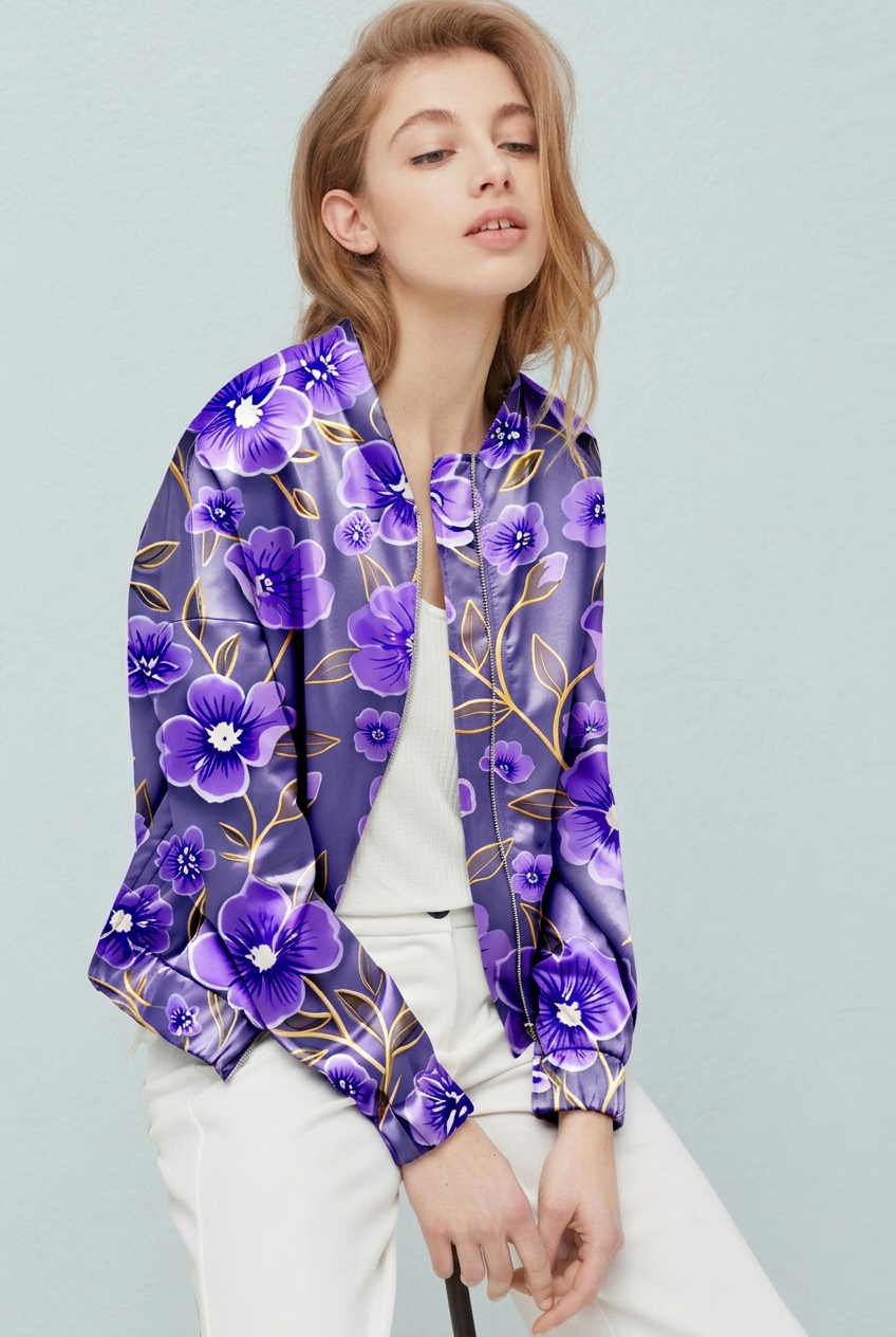 FS111 Fancy Purple Floral Seamless Pattern