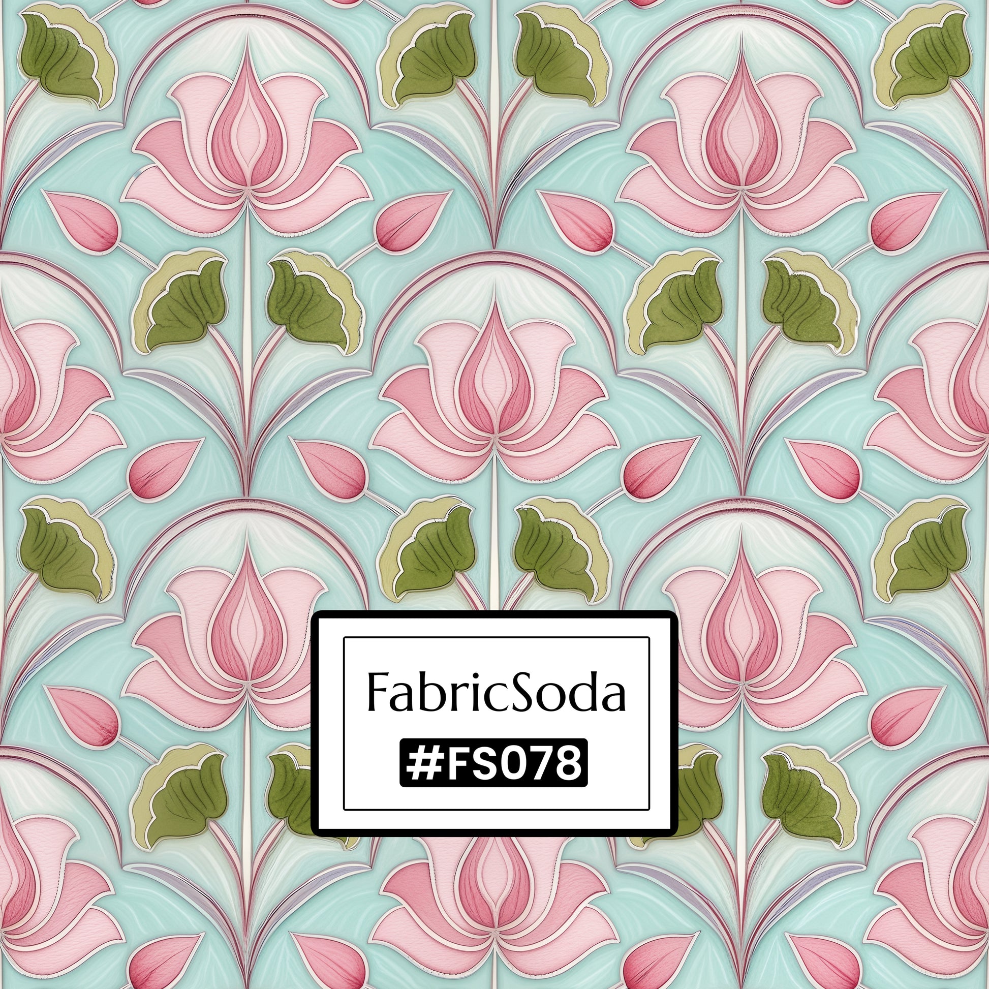 FS078 Fancy Pink Floral Cotton Printed Fabric
