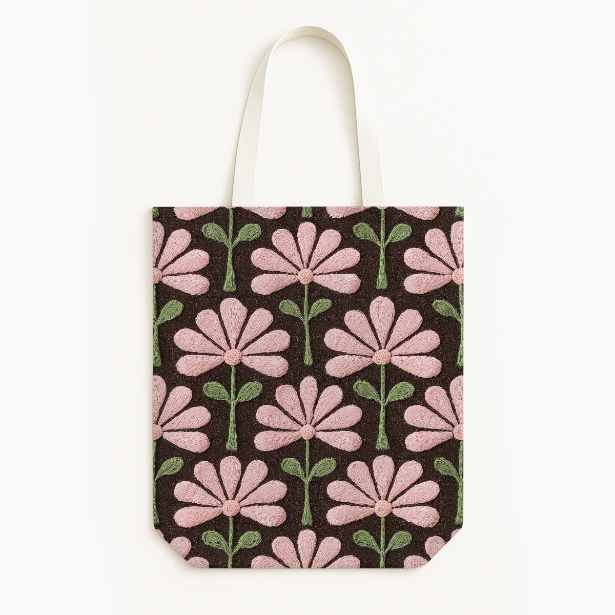 FS080 Pink Flower Embroidery Effect Seamless Pattern JPG