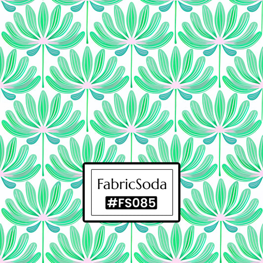 FS085 Light Green Floral Seamless Pattern JPG