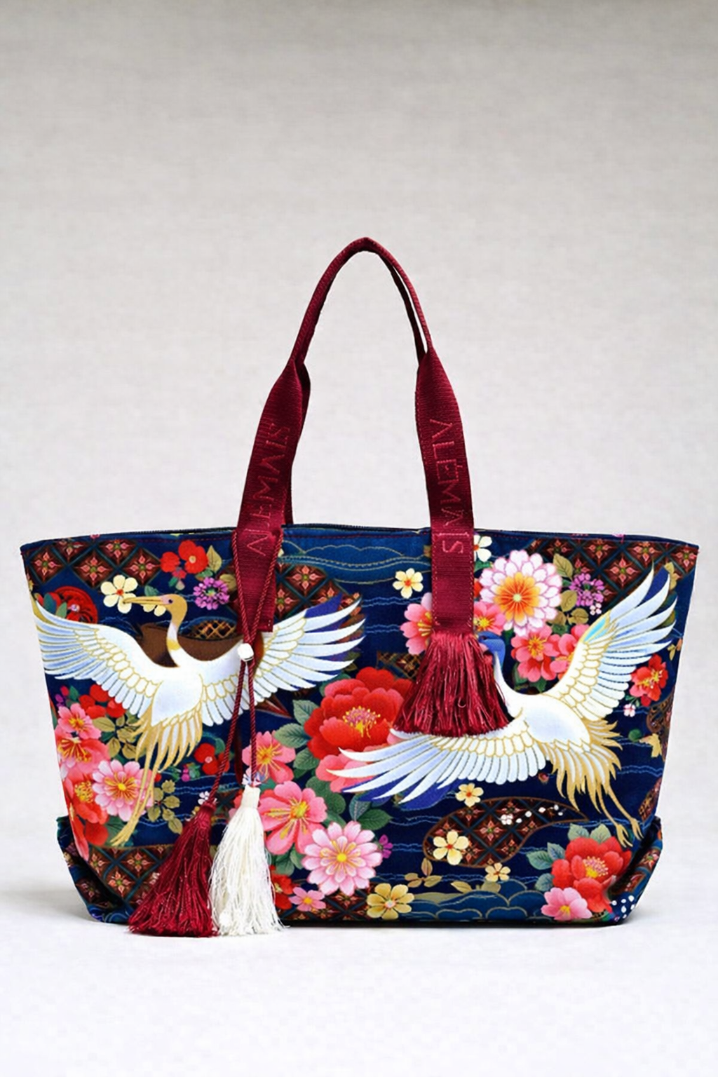 FS074 Japanese Style Crane Floral Seamless Pattern JPG, Japanese pattern 